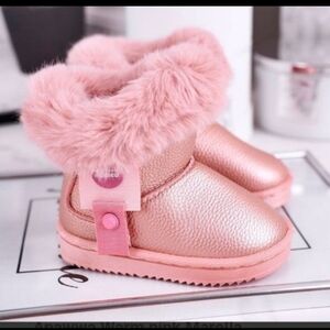 Apawwa Warm pink Marella children's snow boots with fur